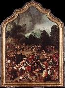 Lucas van Leyden ipping of the Golden Calf oil on canvas